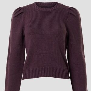 Derek Lam 10 Crosby x RTR Puff Sleeve Sweater in Purple, XL